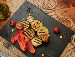 овочі з мангалу (Перець, кабачок, помідор, печериці, баклажан ) 250 г